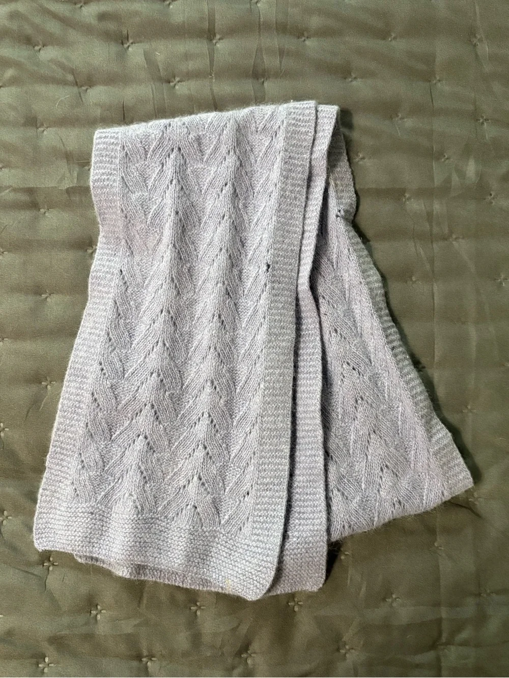 Cozy Lavender Knit Scarf - Women Accessories